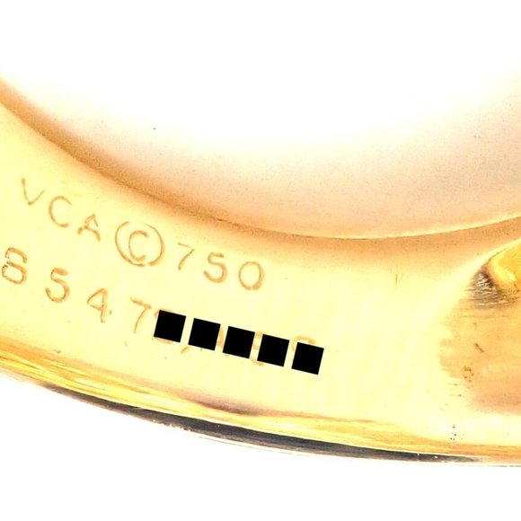 Rare! Authentic Van Cleef & Arpels 18k Yellow Gold Diamond Bow Design Band Ring - Picture 3 of 9